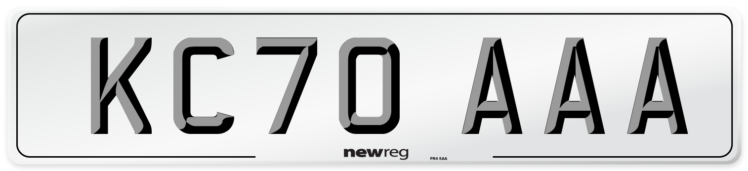 KC70 AAA Number Plate from New Reg